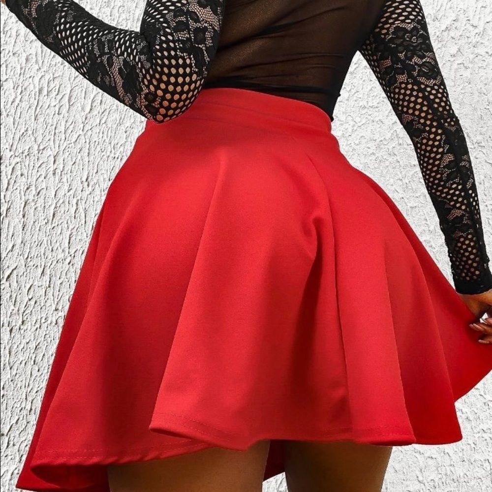 Red Skater Skirt